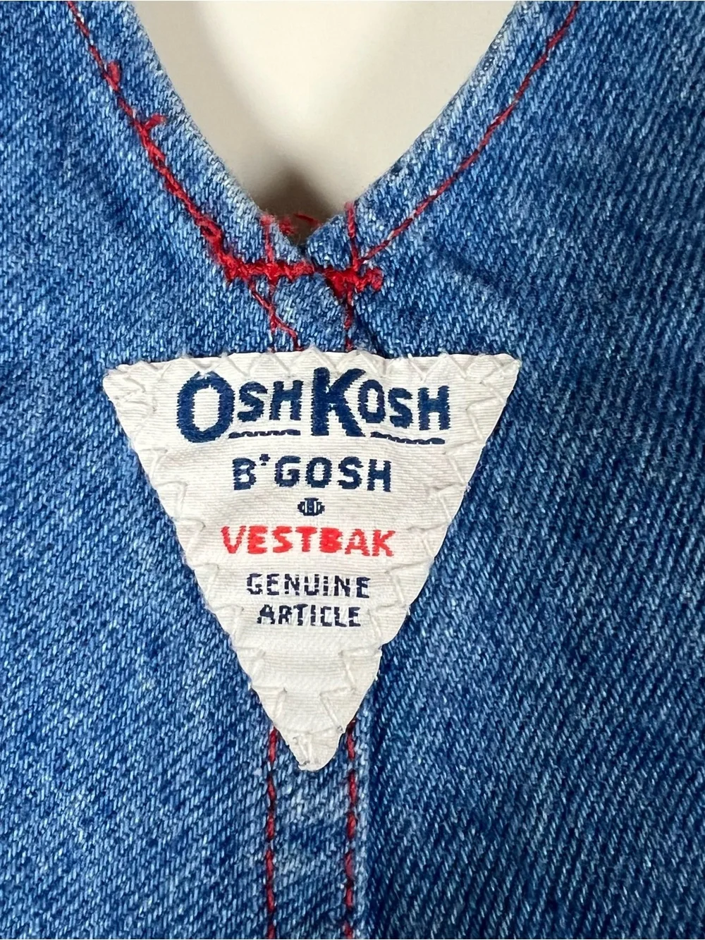 Vintage OshKosh Boys Vestbak Denim Bubble Overalls Trains 18M 90’s